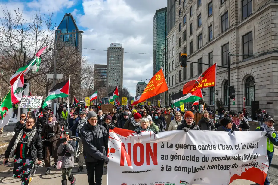 Conflit au Moyen-Orient : Manifestation à Montréal pour s’opposer à toute participation du Canada