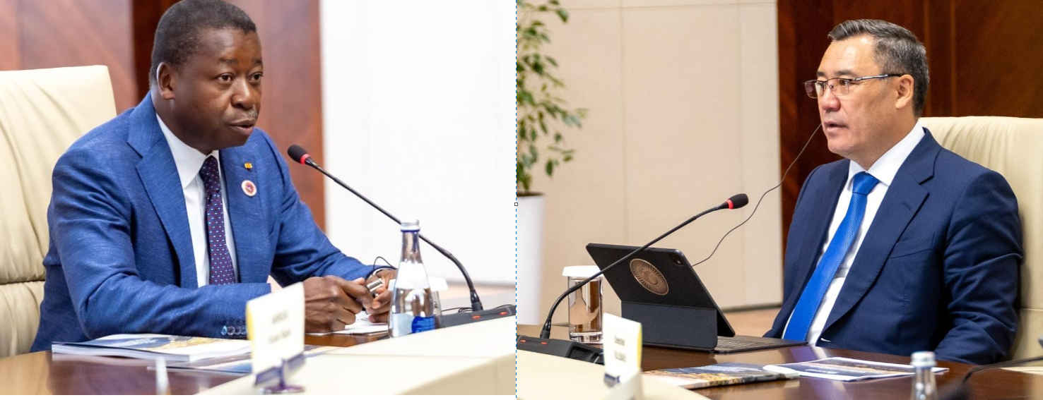 Togo-Kirghizistan : Faure Gnassingbé et Sadyr Japarov réaffirment leurs engagements réciproques pour consolider et dynamiser leur partenariat stratégique