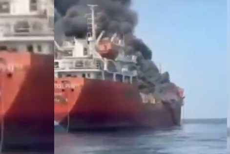 Détroit d’Ormuz : un troisième pétrolier a heurté une mine navale provoquant une explosion et un important incendie